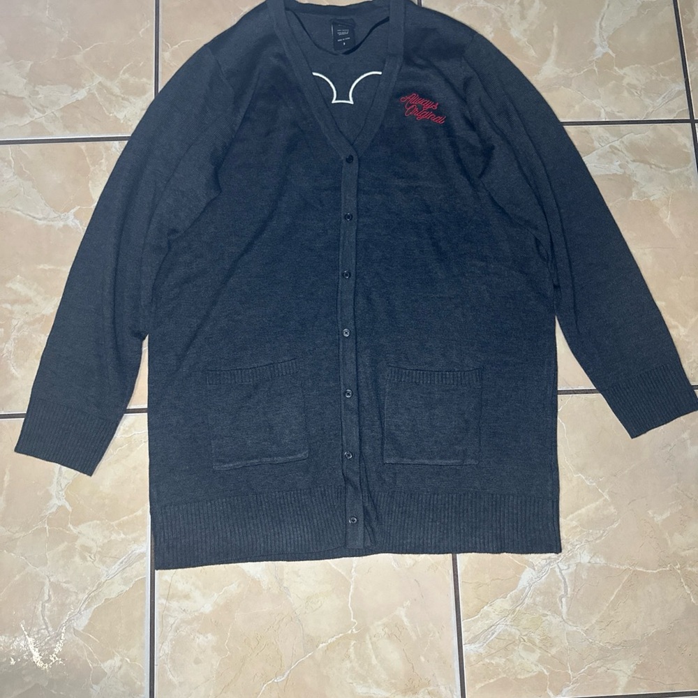 Always Original Disney Gray Mickey Mouse Cardigan Size 3